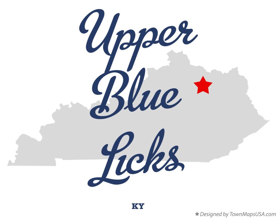 Map of Upper Blue Licks Kentucky KY