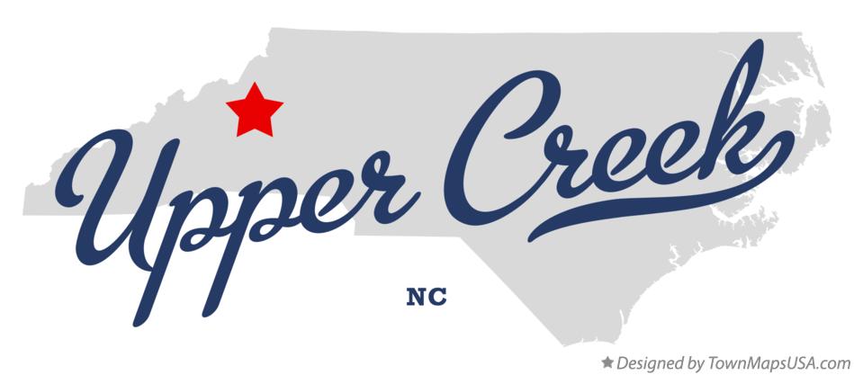 Map of Upper Creek North Carolina NC