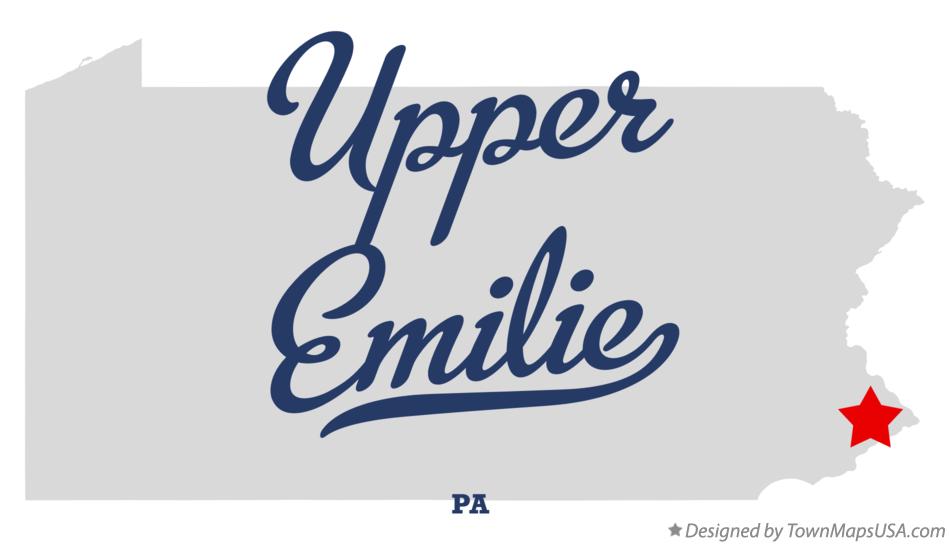 Map of Upper Emilie Pennsylvania PA