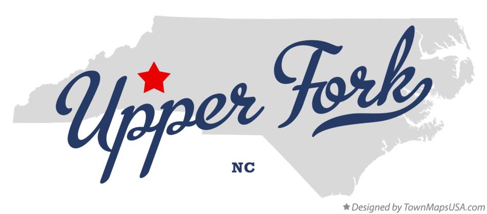 Map of Upper Fork North Carolina NC