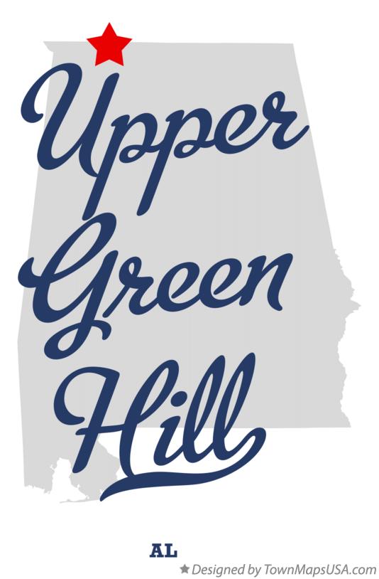 Map of Upper Green Hill Alabama AL