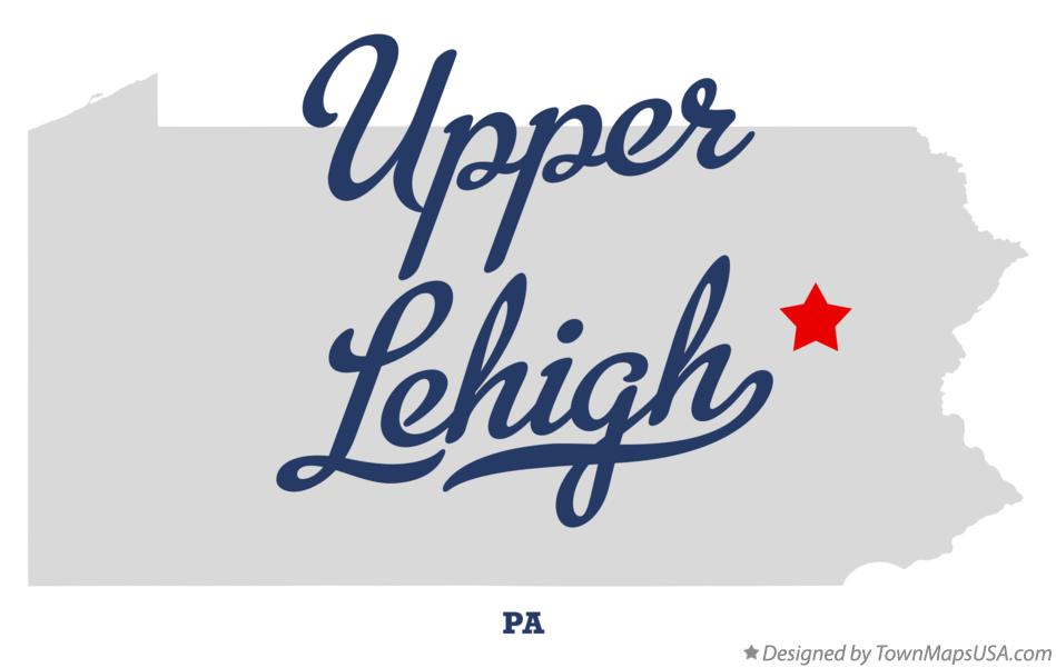 Map of Upper Lehigh Pennsylvania PA