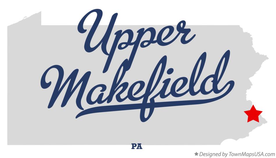 Map of Upper Makefield Pennsylvania PA