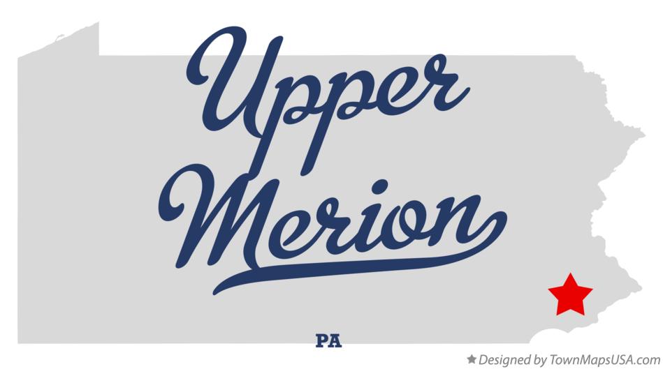 Map of Upper Merion Pennsylvania PA