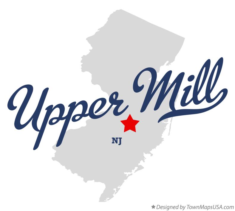 Map of Upper Mill New Jersey NJ