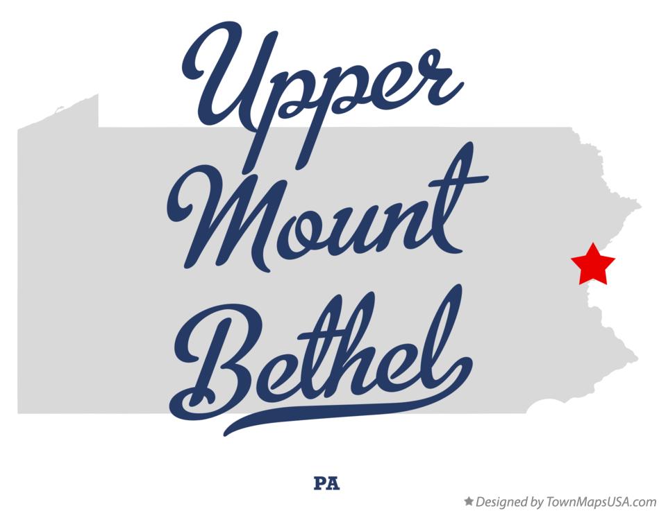 Map of Upper Mount Bethel Pennsylvania PA