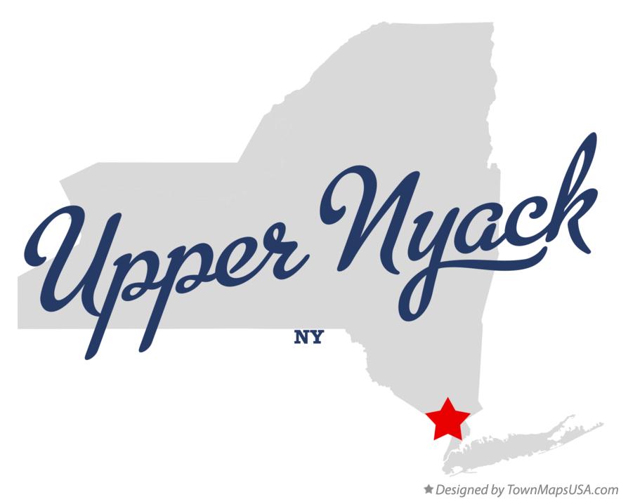 Nyack New York. Map of Upper Nyack New York NY