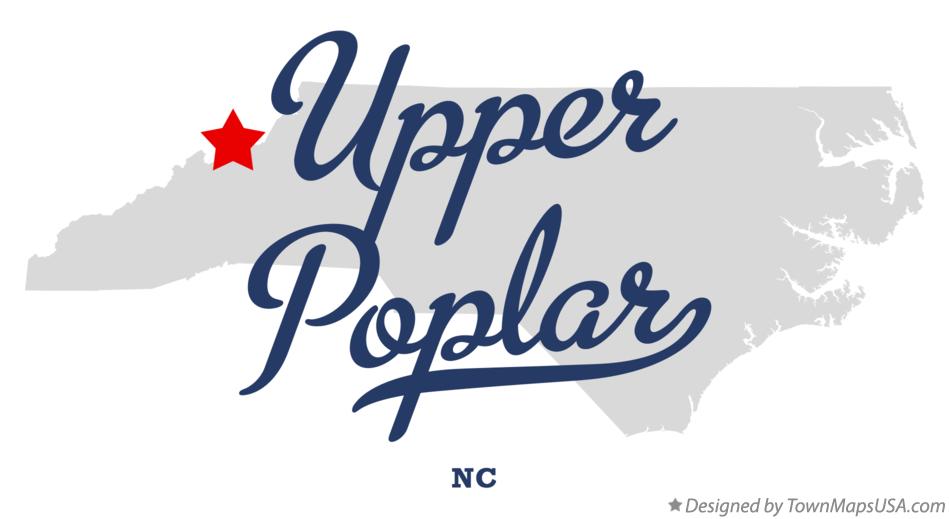 Map of Upper Poplar North Carolina NC