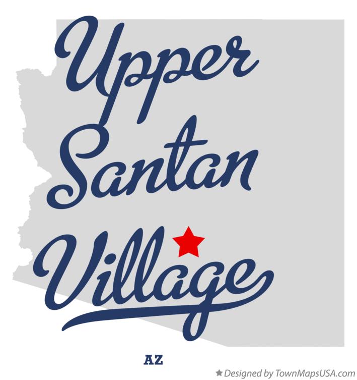 Map of Upper Santan Village Arizona AZ