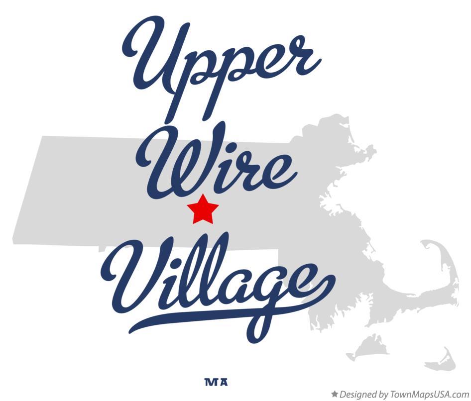 Map of Upper Wire Village Massachusetts MA