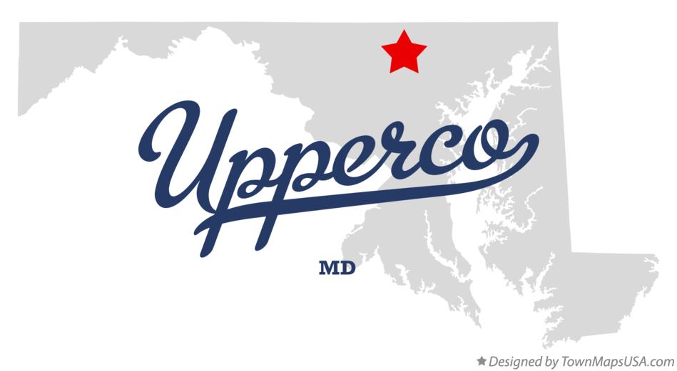 Map of Upperco Maryland MD