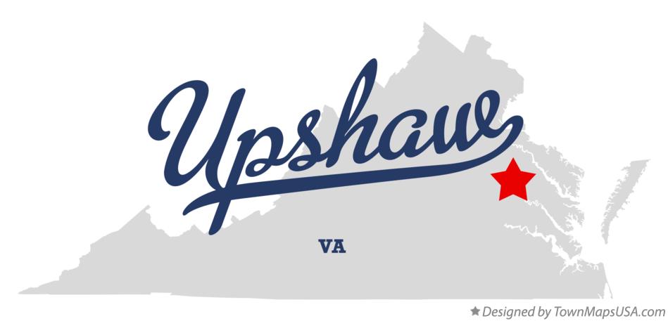 Map of Upshaw Virginia VA