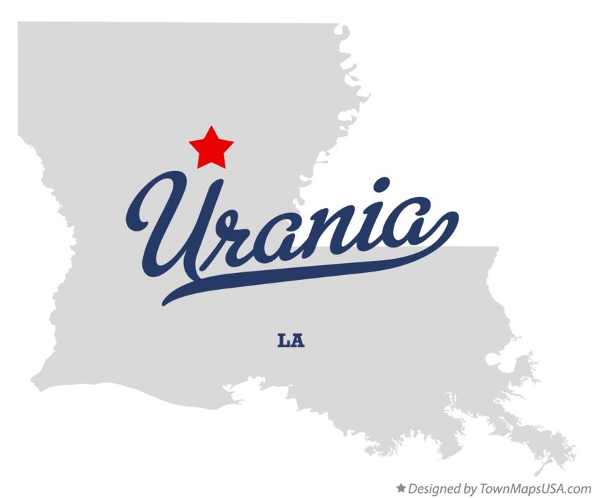 Map of Urania Louisiana LA