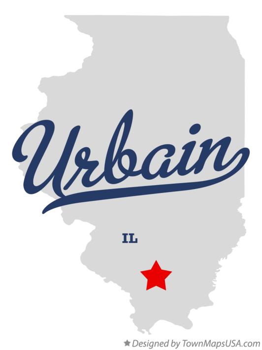 Map of Urbain Illinois IL