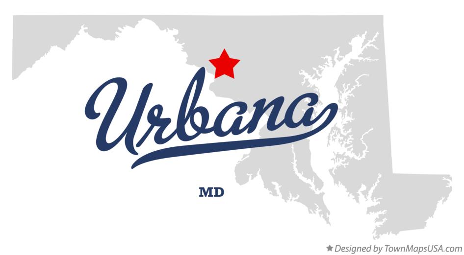 Map of Urbana Maryland MD
