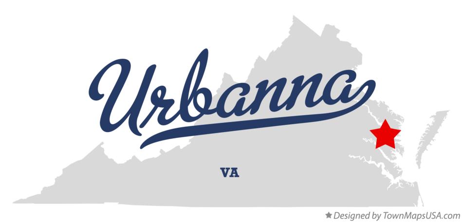 Map of Urbanna Virginia VA