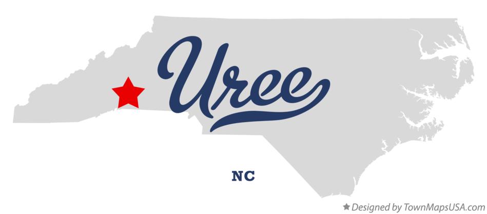 Map of Uree North Carolina NC