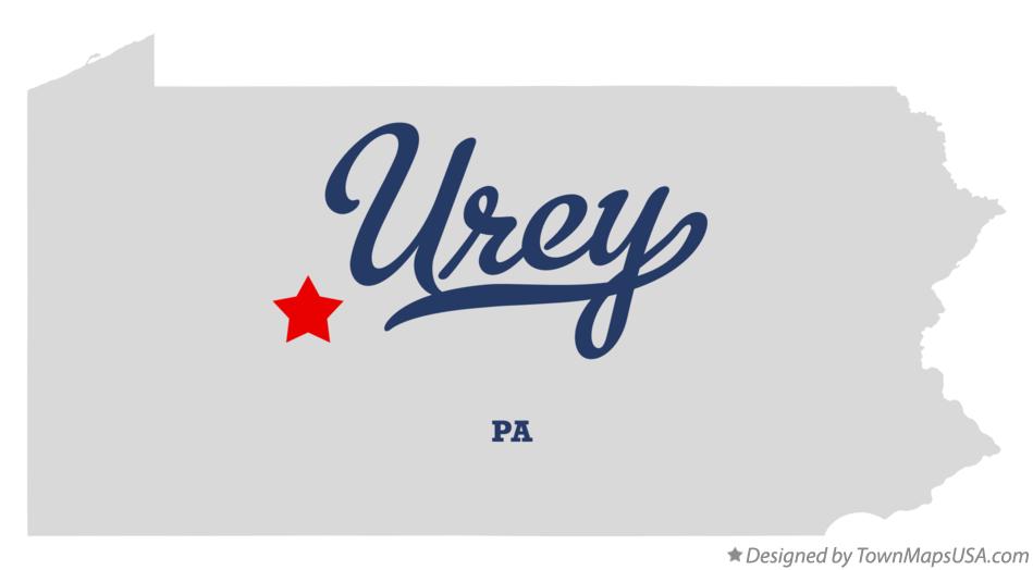 Map of Urey Pennsylvania PA