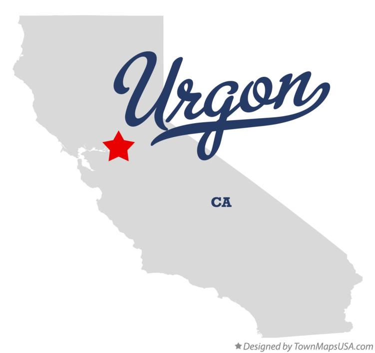 Map of Urgon California CA