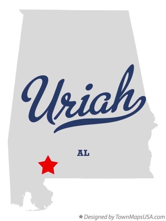 Map of Uriah Alabama AL