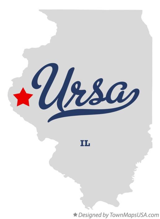 Map of Ursa Illinois IL