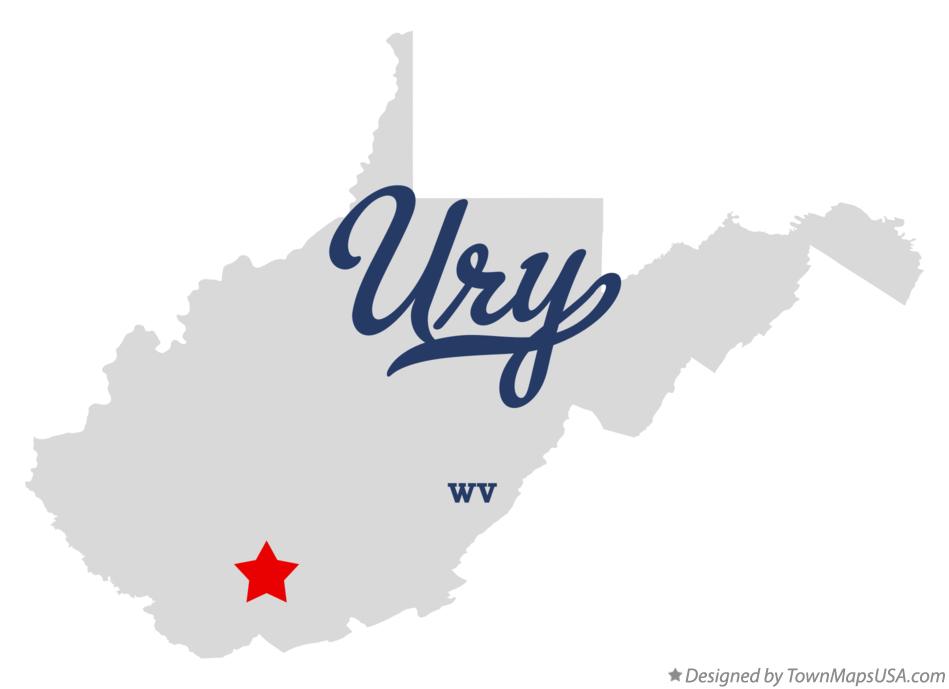 Map of Ury West Virginia WV