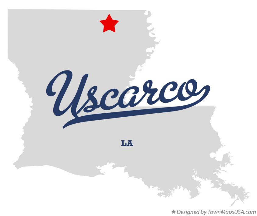Map of Uscarco Louisiana LA
