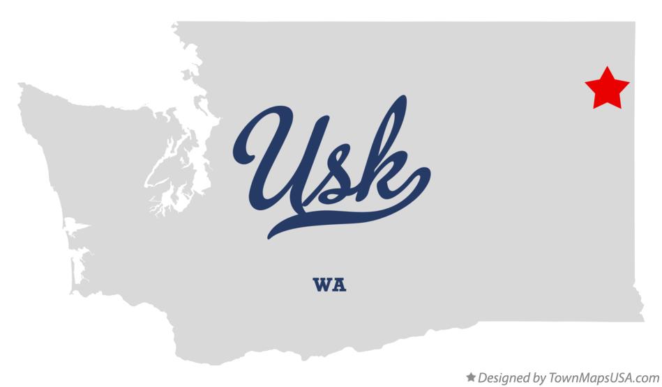 Map of Usk Washington WA