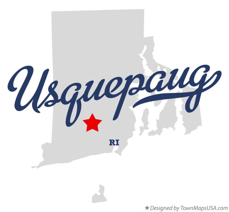 Map of Usquepaug Rhode Island RI