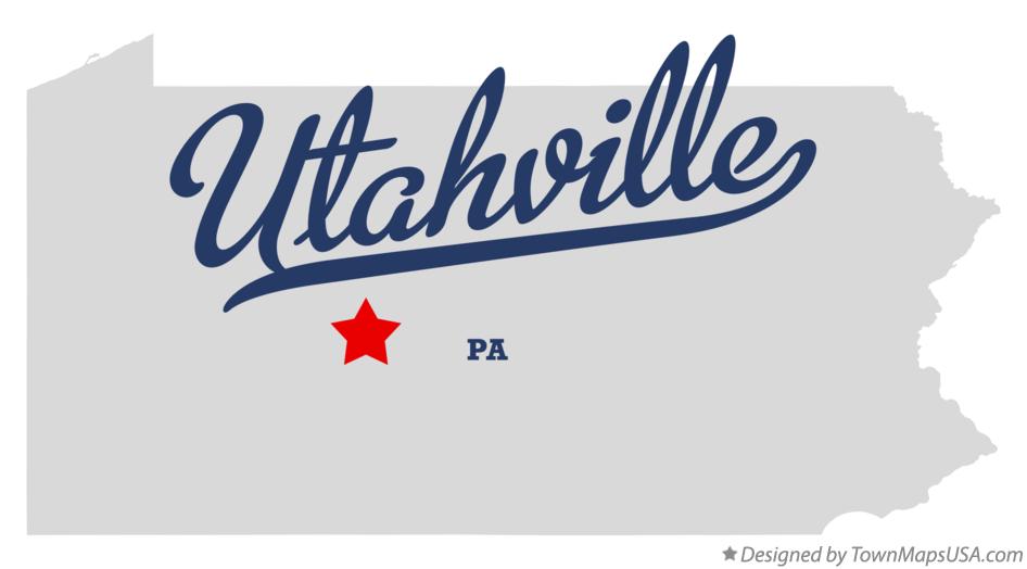 Map of Utahville Pennsylvania PA