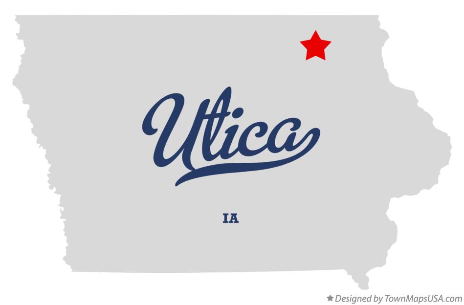 Map of Utica Iowa IA