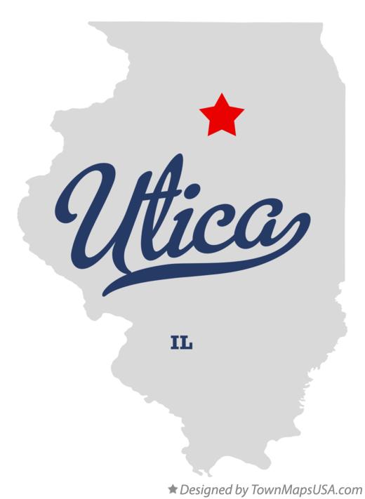 Map of Utica Illinois IL
