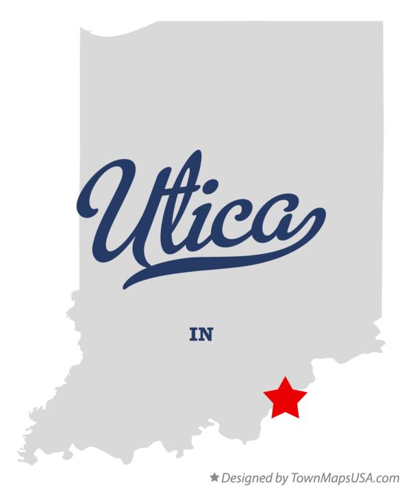 Map of Utica Indiana IN