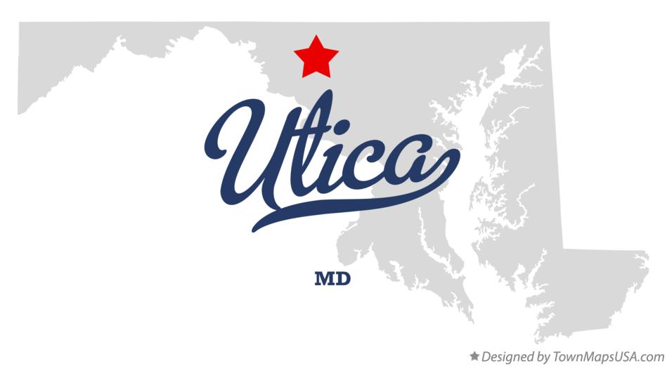 Map of Utica Maryland MD