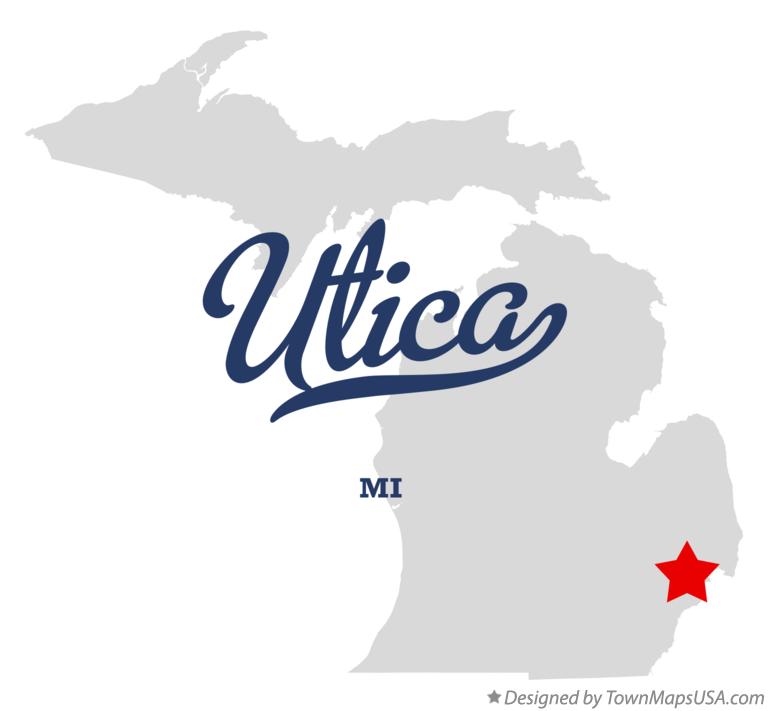 Map of Utica Michigan MI