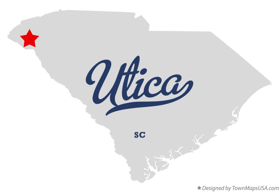 Map of Utica South Carolina SC