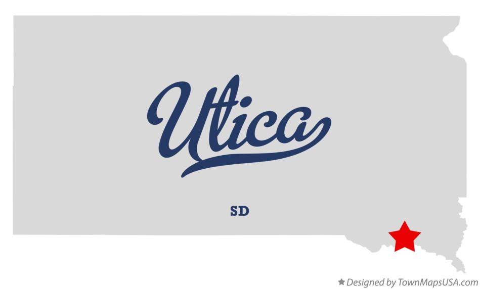 Map of Utica South Dakota SD