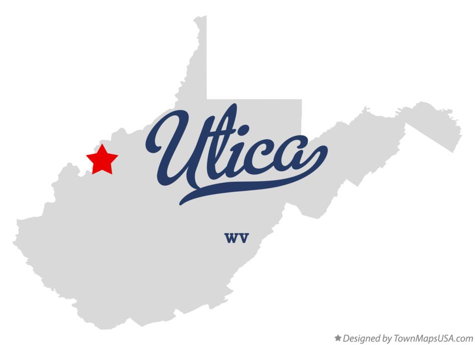 Map of Utica West Virginia WV