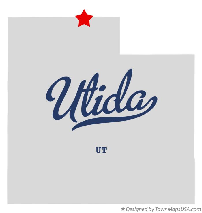 Map of Utida Utah UT
