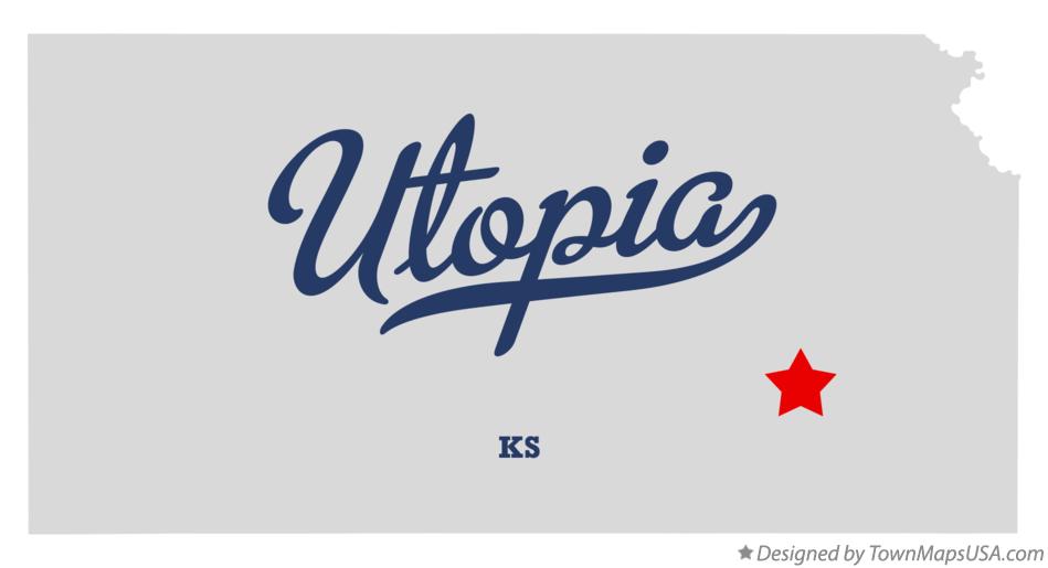 Map of Utopia Kansas KS