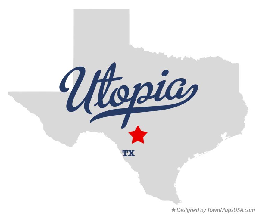 Map of Utopia Texas TX