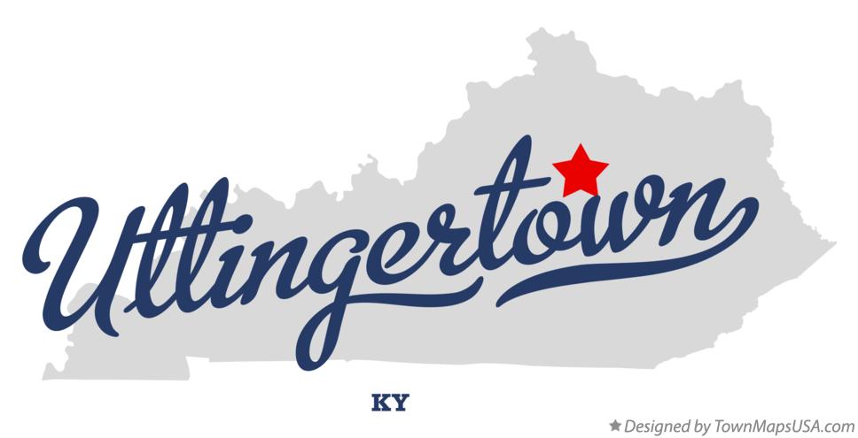 Map of Uttingertown Kentucky KY