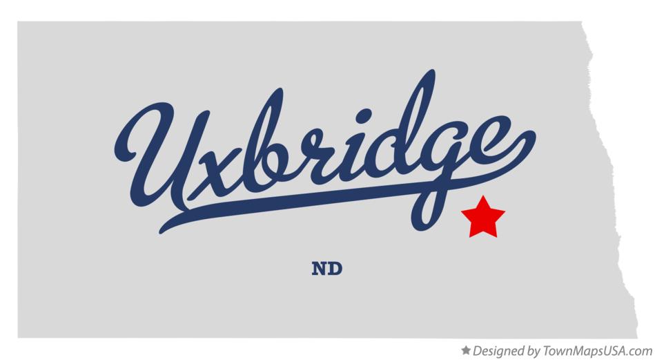Map of Uxbridge North Dakota ND