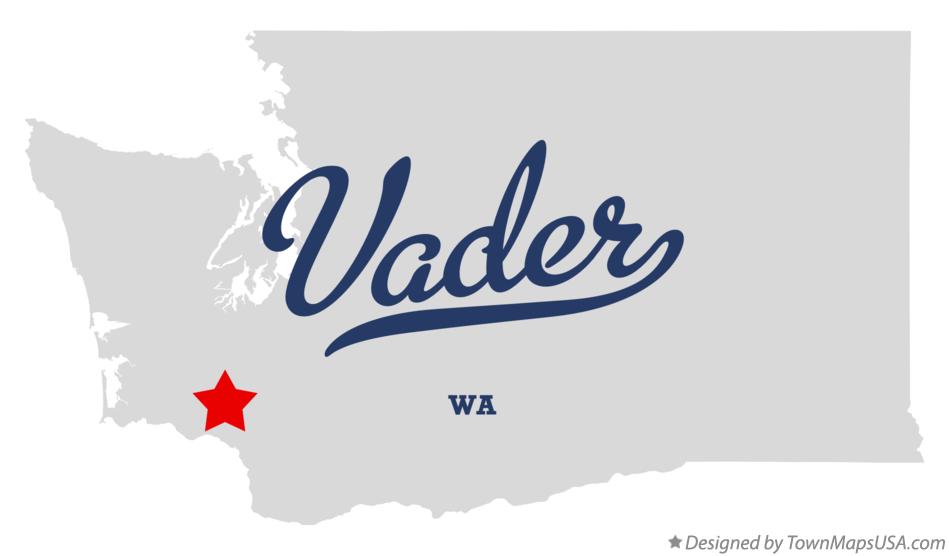 Map of Vader Washington WA