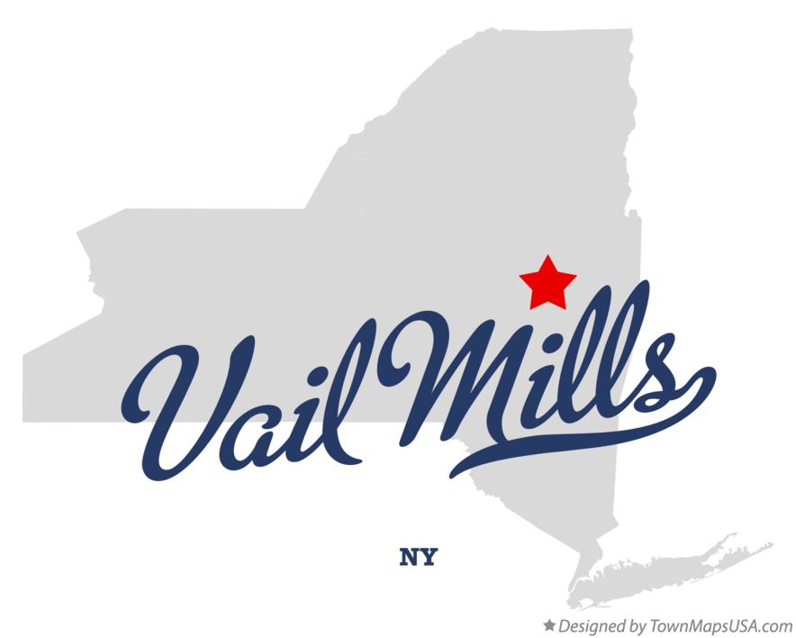 Map of Vail Mills New York NY