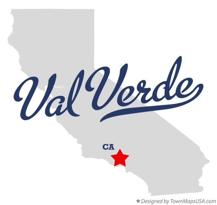 Map of Val Verde California CA