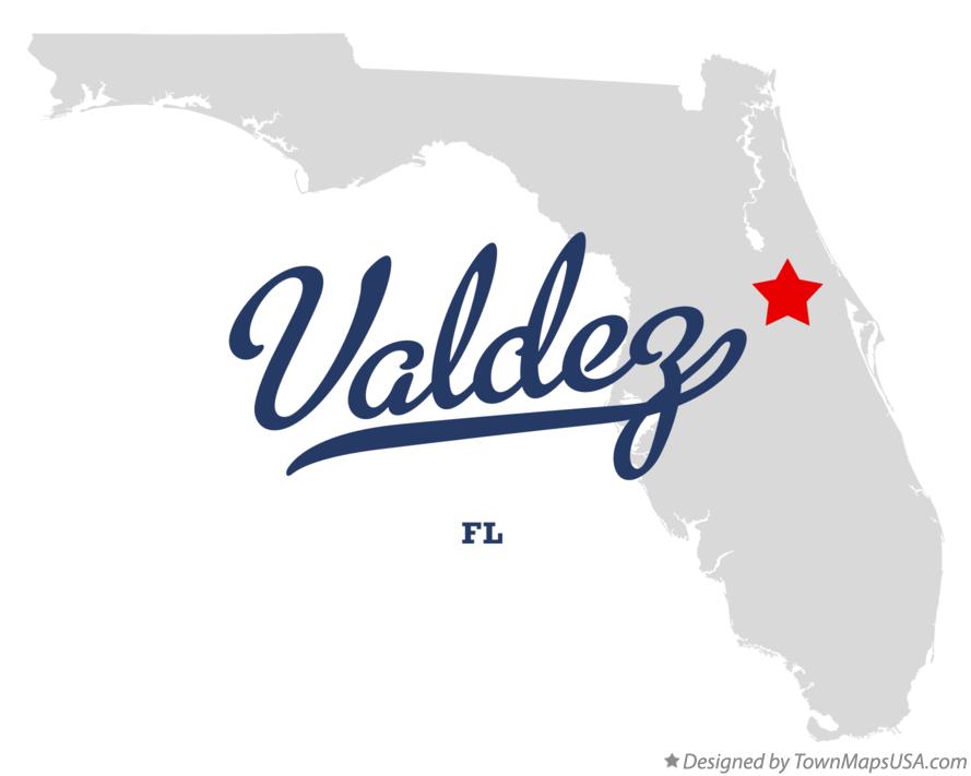 Map of Valdez Florida FL