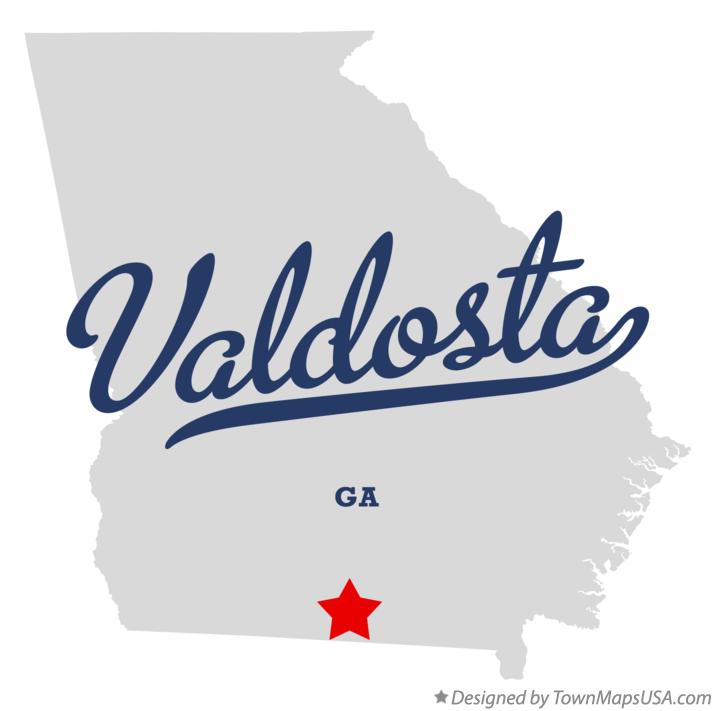 Map of Valdosta Georgia GA