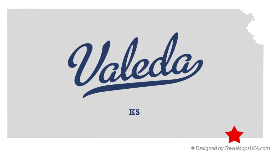 Map of Valeda Kansas KS