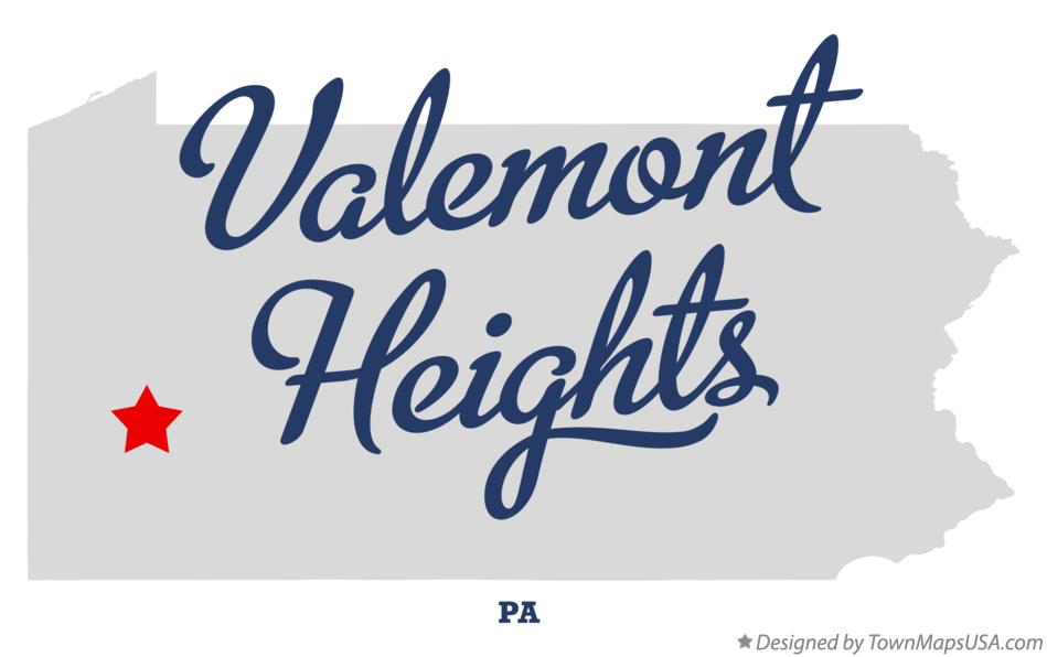 Map of Valemont Heights Pennsylvania PA